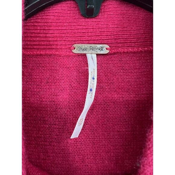 New Free People Ottoman Cashmere Tunic Sweater Hot Hot Pink Oversized - Picture 6 of 7